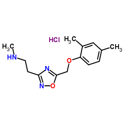 2-{5-[(2,4-Dimethylphenoxy)methyl]-1,2,4-oxadiazol-3-yl}-N-methylethanamine hydrochloride (1:1)结构式