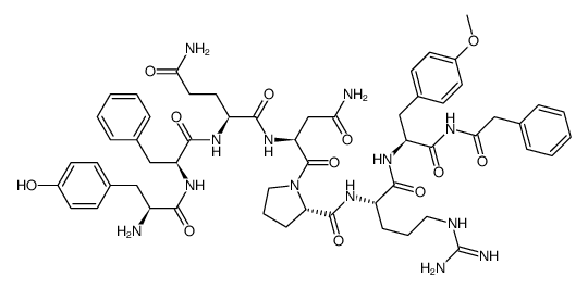 (Phenylac1,D-Tyr(Me)2,Arg6·8,Tyr-NH29)-Vasopressin trifluoroacetate salt Structure