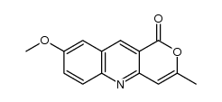 8-methoxy-3-methyl-1H-pyrano[4,3-b]quinolin-1-one结构式