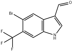 5-Bromo-6-(trifluoromethyl)-1H-indole-3-carbaldehyde Structure