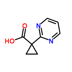 1-(嘧啶-2-基)环丙烷-1-羧酸结构式