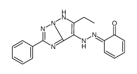 6-[(6-ethyl-2-phenyl-5H-pyrazolo[1,5-b][1,2,4]triazol-7-yl)hydrazinylidene]cyclohexa-2,4-dien-1-one Structure
