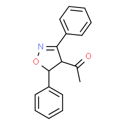 1-(4,5-Dihydro-3,5-diphenylisoxazol-4-yl)ethanone Structure