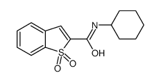 Benzobthiophene-2-carboxamide, N-cyclohexyl-, 1,1-dioxide Structure