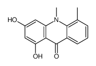 1,3-dihydroxy-5,10-dimethylacridin-9-one结构式