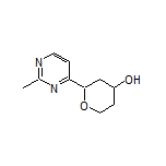 2-(2-Methylpyrimidin-4-yl)tetrahydro-2H-pyran-4-ol Structure