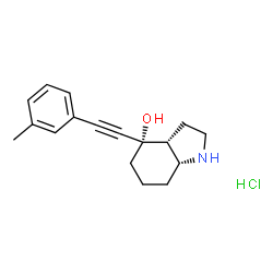 (3AR,4S,7AR)-4-(间甲苯乙炔基)八氢-1H-吲哚-4-醇盐酸盐结构式