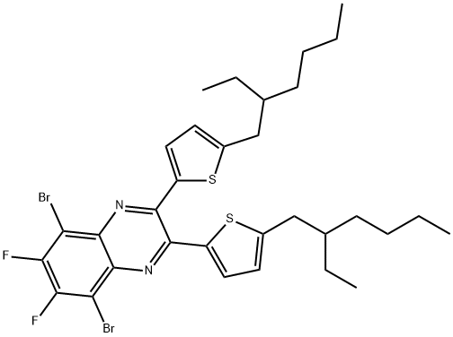 5,8-dibromo-2,3-bis(5-(2-ethylhexyl)thiophen-2-yl)-6,7-difluoroquinoxaline picture