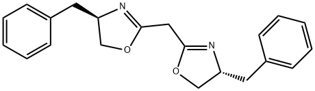 双((R)-4-苄基-4, 5-二氢恶唑-2-基)甲烷结构式