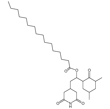 Hexadecanoic acid 1-(3,5-dimethyl-2-oxo-cyclohexyl)-2-(2,6-dioxo-piperidin-4-yl)-ethyl ester Structure