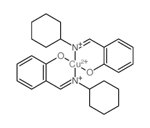 Copper,bis[2-[(cyclohexylimino)methyl]phenolato-N,O]- (9CI) structure