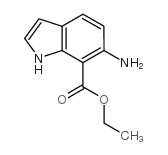 6-氨基-1H-吲哚-7-羧酸乙酯结构式