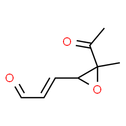 2-Propenal, 3-(3-acetyl-3-methyloxiranyl)- (9CI) structure