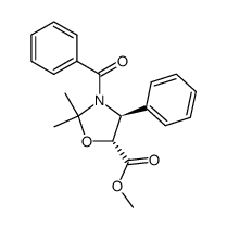 Methyl (4S,5R)-3-benzoyl-2,2-dimethyl-4-phenyl-1,3-oxazolidine-5-carboxylate Structure