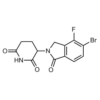 3-(5-溴-4-氟-1-氧异喹啉-2-基)哌啶-2,6-二酮结构式