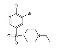 1-(5-bromo-6-chloropyridin-3-yl)sulfonyl-4-ethylpiperazine Structure