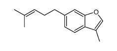 3-Methyl-6-(4-methyl-3-pentenyl)benzofuran Structure