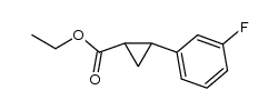 ethyl 2-(3-fluorophenyl)cyclopropane carboxylate结构式