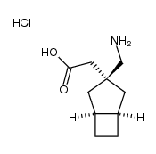 (1α,3α,5α)(3-aminomethyl-bicyclo[3.2.0]hept-3-yl)-acetic acid hydrochloride结构式