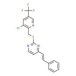 2-(([3-CHLORO-5-(TRIFLUOROMETHYL)-2-PYRIDINYL]METHYL)SULFANYL)-4-STYRYLPYRIMIDINE Structure