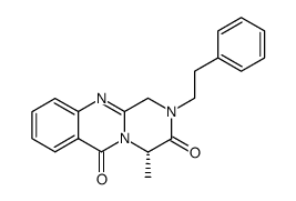 (4S)-4-methyl-2-phenethyl-2H-pyrazino[2,1-b]quinazoline-3,6(1H,4H)-dione Structure