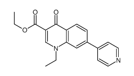 ethyl 1-ethyl-1,4-dihydro-4-oxo-7-(4-pyridyl)quinoline-3-carboxylate Structure