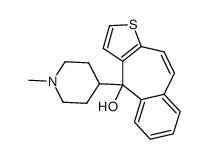 4-(1-methyl-piperidin-4-yl)-4H-benzo[4,5]cyclohepta[1,2-b]thiophen-4-ol结构式