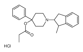 [1-(1-methyl-2,3-dihydro-1H-inden-2-yl)-4-phenylpiperidin-4-yl] propanoate,hydrochloride结构式