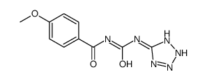 4-methoxy-N-(2H-tetrazol-5-ylcarbamoyl)benzamide结构式