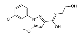 1-(3-Chlorophenyl)-N-(2-hydroxyethyl)-5-methoxy-1H-pyrazole-3-carboxamide结构式