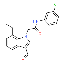 1H-Indole-1-acetamide,N-(3-chlorophenyl)-7-ethyl-3-formyl-(9CI)结构式