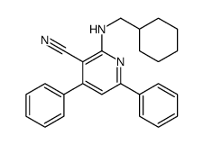 2-(cyclohexylmethylamino)-4,6-diphenylpyridine-3-carbonitrile结构式