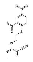 1-cyano-3-[2-(2,4-dinitrophenyl)sulfanylethyl]-2-methylguanidine结构式