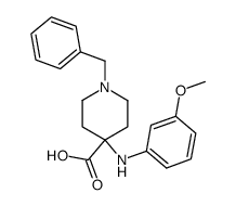 4-[N-(3-methoxyphenyl)amino]- 1-(phenylmethyl)-4-piperidinecarboxylic acid Structure