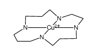 (1,4,8,12-tetraazacyclopentadecane)copper(II) ion Structure