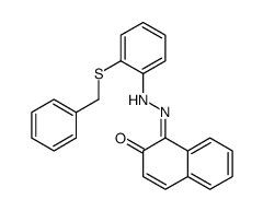 1-[(2-benzylsulfanylphenyl)hydrazinylidene]naphthalen-2-one结构式