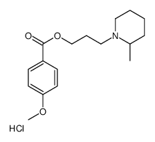 3-(2-methylpiperidin-1-ium-1-yl)propyl 4-methoxybenzoate,chloride结构式