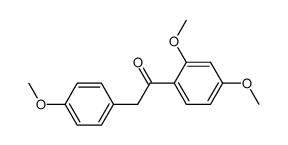 1-(2,4-dimethoxyphenyl)-2-(4-methoxyphenyl)ethanone结构式