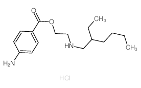 Ethanol,2-[(2-ethylhexyl)amino]-, 1-(4-aminobenzoate), hydrochloride (1:1) Structure