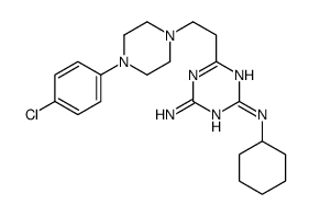 6-[2-[4-(4-chlorophenyl)piperazin-1-yl]ethyl]-2-N-cyclohexyl-1,3,5-triazine-2,4-diamine Structure