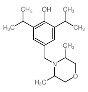 4-[(3,5-dimethylmorpholin-4-yl)methyl]-2,6-dipropan-2-yl-phenol structure