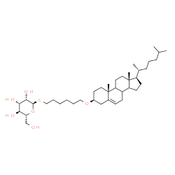 6-(5-cholesten-3 beta-yloxy)hexyl-1-thio-alpha-D-mannopyranoside structure