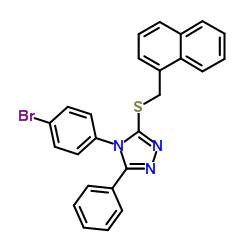 4-(4-Bromophenyl)-3-[(1-naphthylmethyl)sulfanyl]-5-phenyl-4H-1,2,4-triazole Structure