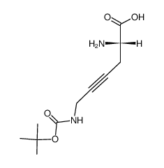 1-amino-1-(S)-carboxy-5-(t-butoxycarbonyl amino)-3-pentyne Structure