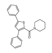 N-(3,5-diphenyl-2-thenoyl)piperidine Structure