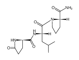 D-pyroglutamyl-L-leucyl-L-prolinamide Structure