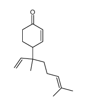 4-(1,5-dimethyl-1-ethenyl-4-hexen-1-yl)cyclohex-2-enone结构式