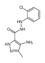 4-amino-N'-(2-chlorophenyl)-3-methyl-1H-pyrazole-5-carbohydrazide结构式