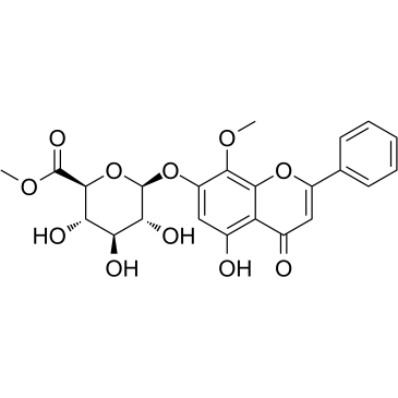 Oroxylin A 7-O-beta-D-glucuronide methyl ester picture