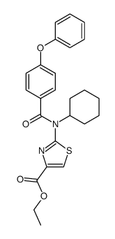 2-[Cyclohexyl-(4-phenoxy-benzoyl)-amino]-thiazole-4-carboxylic acid ethyl ester Structure